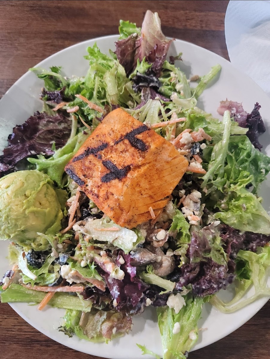 Make Your Own Salad with Grilled Salmon