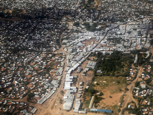 An aerial picture shows the market section of the Hagadera camp in Dadaab near the Kenya-Somalia border, May 8, 2015Photo Reuters