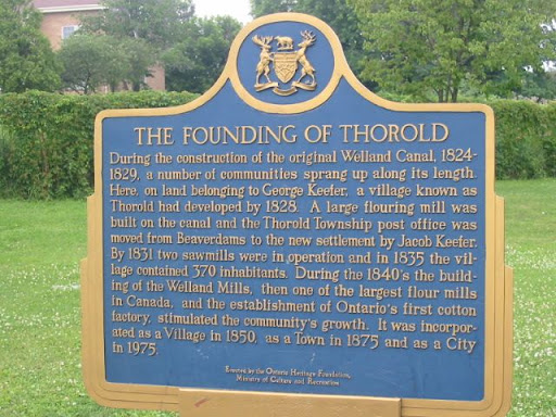 During the construction of the original Welland Canal, 1824-1829, a number of communities sprung up along its length. Here, on land belonging to George Keefer, a village known as Thorold had...