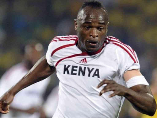 Dennis Oliech playing for Harambee Stars in a past match /FILE