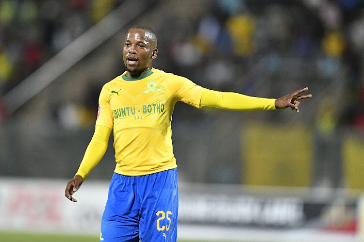 Aubrey Ngoma of Mamelodi Sundowns during the Absa Premiership match between Mamelodi Sundowns and Baroka FC at Lucas Moripe Stadium on December 11, 2018 in Pretoria, South Africa.