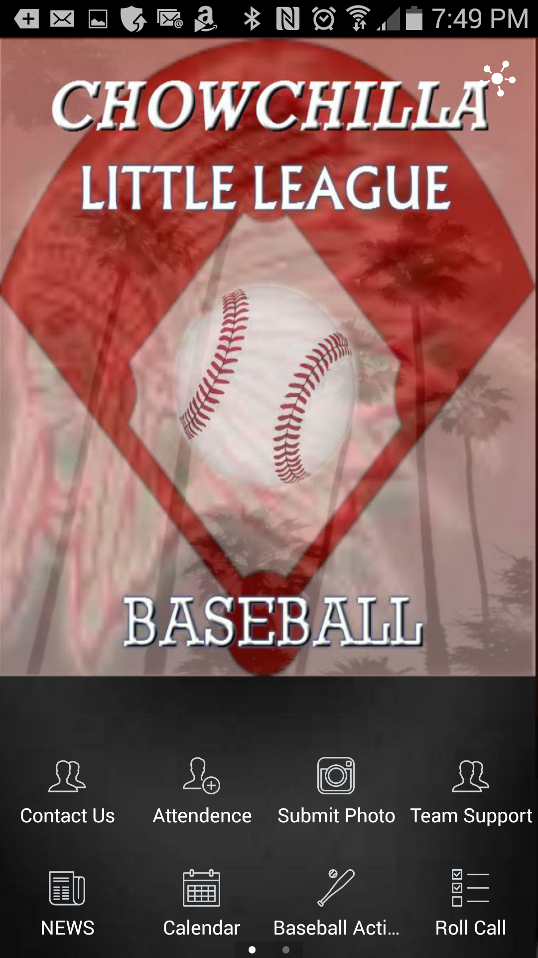 Android application Chowchilla Little League screenshort