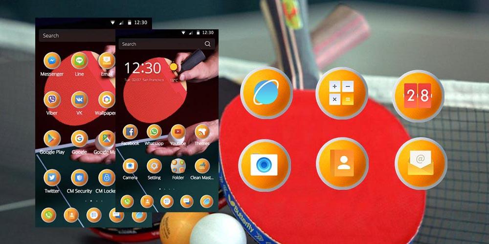 Android application Table tennis theme screenshort