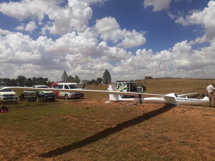 A light aircraft crashed into a field near Swanepoel Street, Bloemfontein, on January 4 2019, leaving two men in a critical condition.