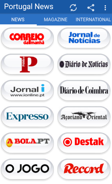 Android application Portugal Newspapers all News screenshort