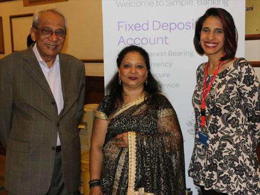 Fidelity Bank executive director Sultan Khimji, Pals Bookshop director and event organizer Panna Raithatha and Fidelity Bank deputy MD, Operations Sameera Nanji at a past function. FILE