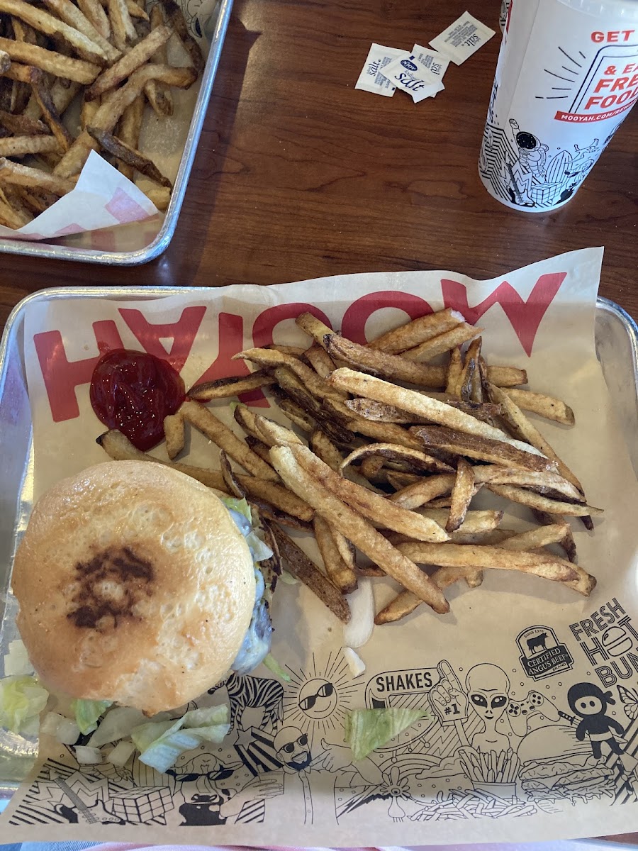 Burger and fries