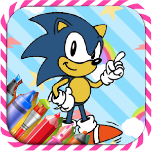 Download Painting Sonic ; Coloring Book Game Kids Page For PC Windows and Mac
