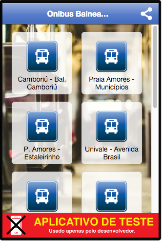 Android application Onibus Balneario screenshort