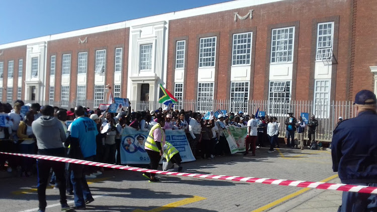 Supporters of pastor Timothy Omotoso gathered outside the Port Elizabeth Magistrate’s Court on Tuesday morning.
