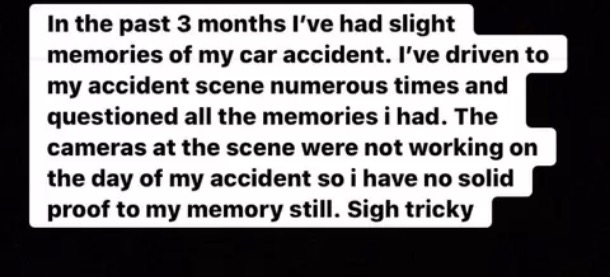 Sbahle Mpisane has visited the scene of her accident several times.