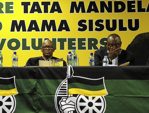 Ace Magashule and President Cyril Ramaphosa during the ANC's Manifesto Consultative Workshop in Centurion.
