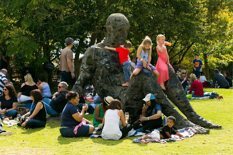 Angus Taylor's 'Morphic Resonance' sculpture at the NIROX Foundation Sculpture Park.