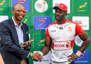 Madosh Tambwe of the Lions is Man of the Match during the Currie Cup match between Xerox Golden Lions XV and Phakisa Pumas at Emirates Airline Park on July 13, 2019 in Johannesburg, South Africa. 