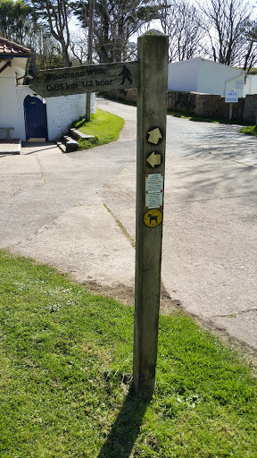 Caldey Footpath Sign