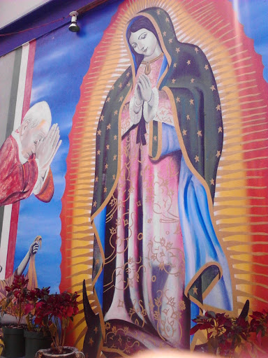 Mural Virgen Y Banderas