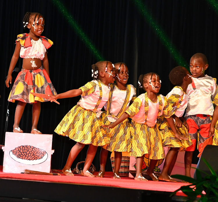 Winners stage a performance for guests at the National Drama and Film Festival winners' State concert held at the Sagana State Lodge, Nyeri County on April 18, 2024.