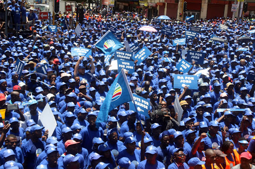 A view of the crowd during the DA march for jobs. PHOTO: ANTONIO MUCHAVE