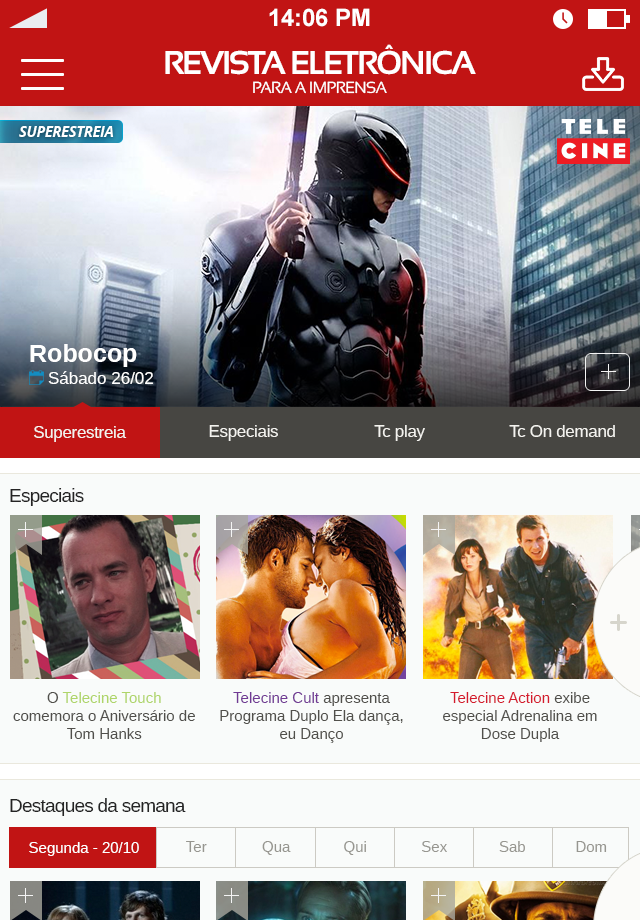 Android application Revista Telecine screenshort