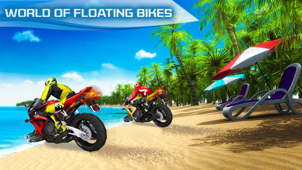 Android application Real Bike Water Surfer Race screenshort