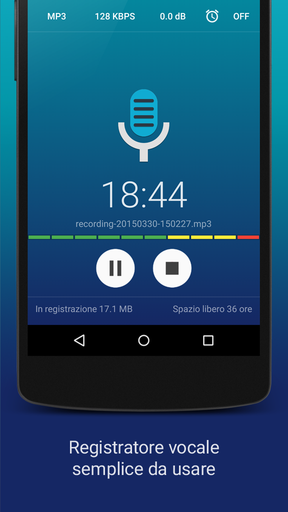 Android application Hi-Q MP3 Voice Recorder (Pro) screenshort