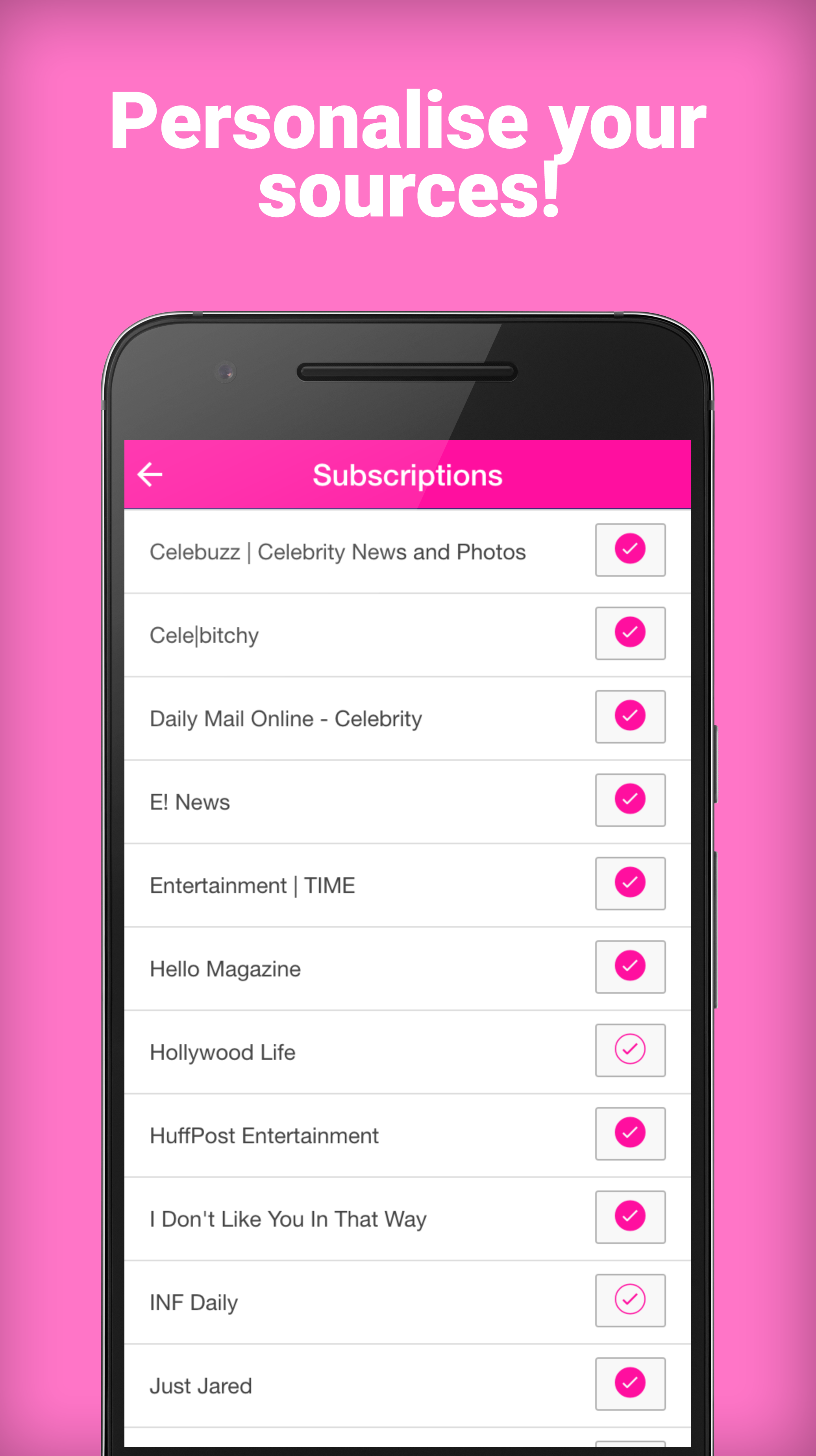 Android application Celebrity News screenshort