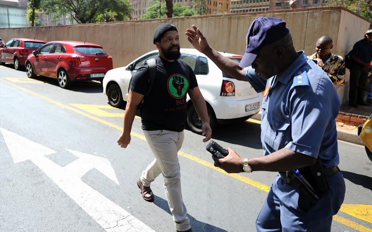 Black Land First (BLF) leader Andile Mngxitama pictured here outside Luthuli House. File photo