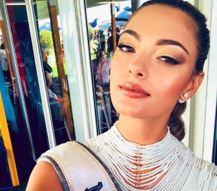Miss Universe Demi-Leigh Nel-Peters couldn't hide her excitement to be home.