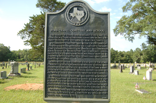 The family of John H. and Margaret Ford came to Texas prior to 1880. Establishing farms and homes, the family helped settle this area of Newton County. A community cemetery was begun on the land...