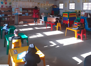 Grade R learners at Thohoyandou primary school first day at school, out of 180 learners, only 12 learners came back on July 6 2020. 
