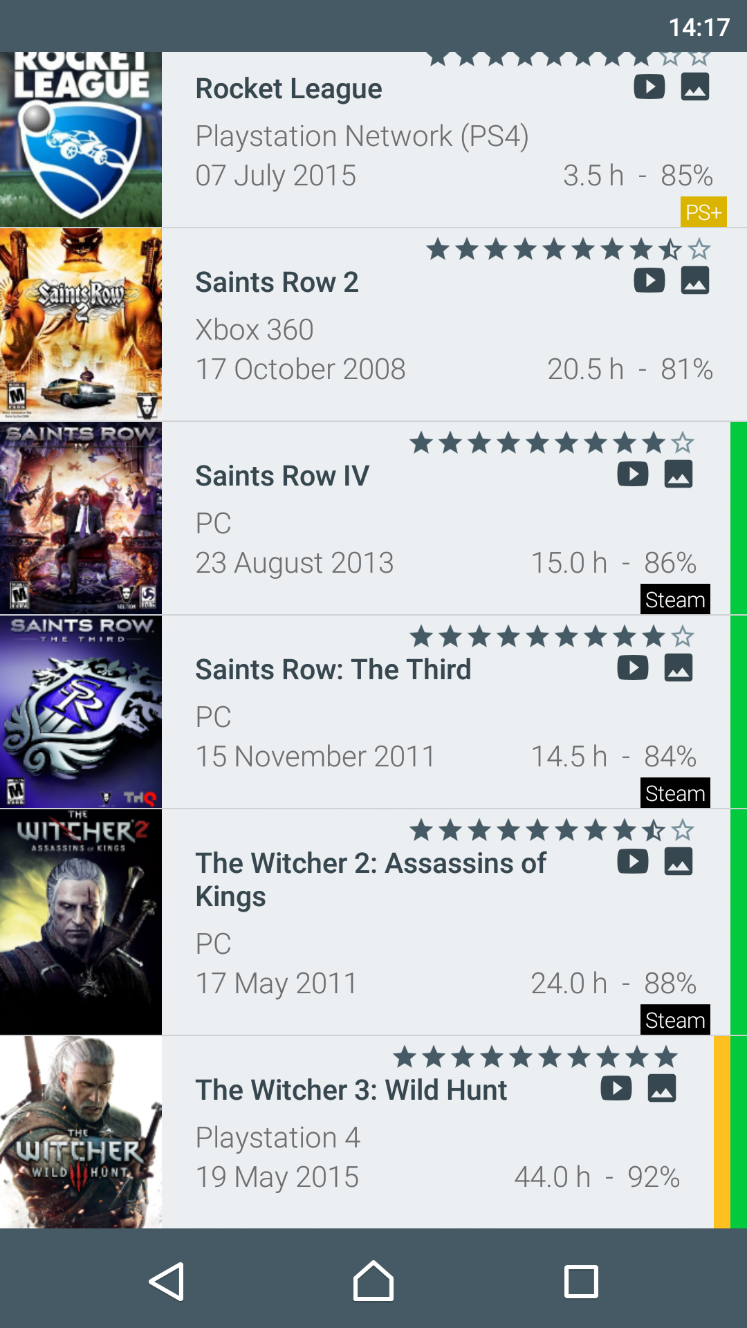 Android application My Game Collection PREMIUM screenshort