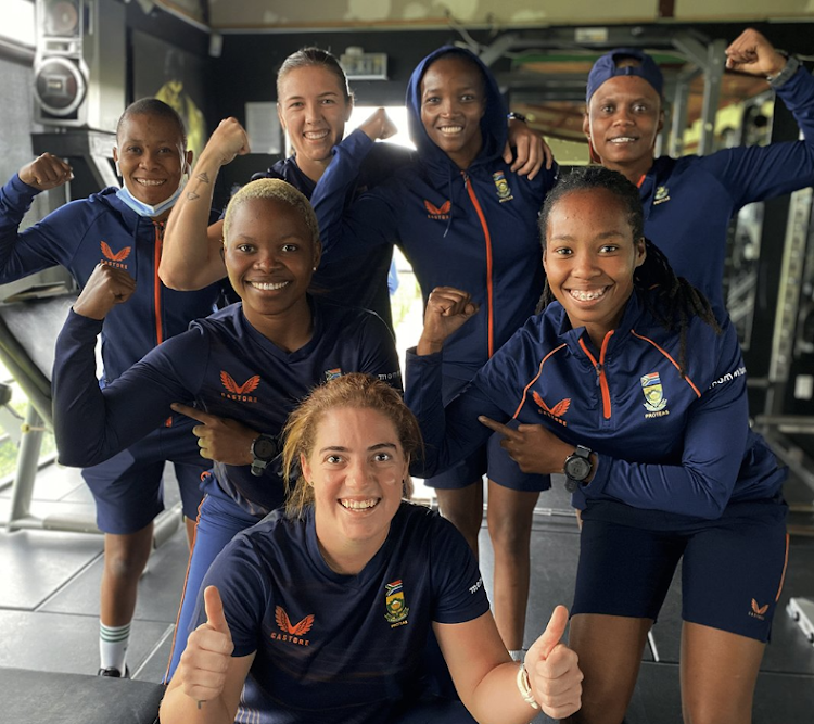 Momentum Proteas players pose for pictures in Christchurch, New Zealand, where the team is preparing for the ICC Women's Cricket World Cup.