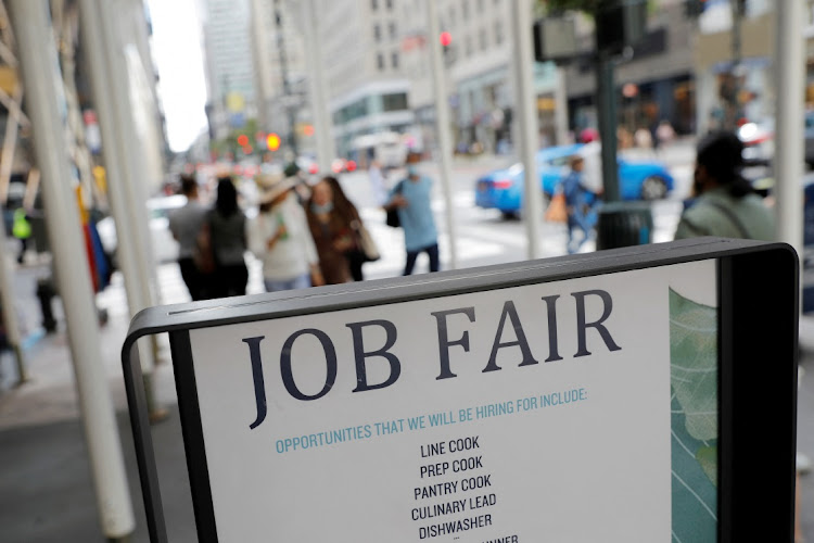A job fair on 5th Avenue in New York, the US. Picture: REUTERS/ANDREW KELLY