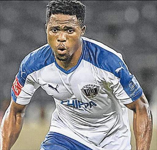 FIRED UP: David Zulu of Chippa United may be pivotal to his team’s fortunes in the league this campaign Picture: GALLO IMAGES