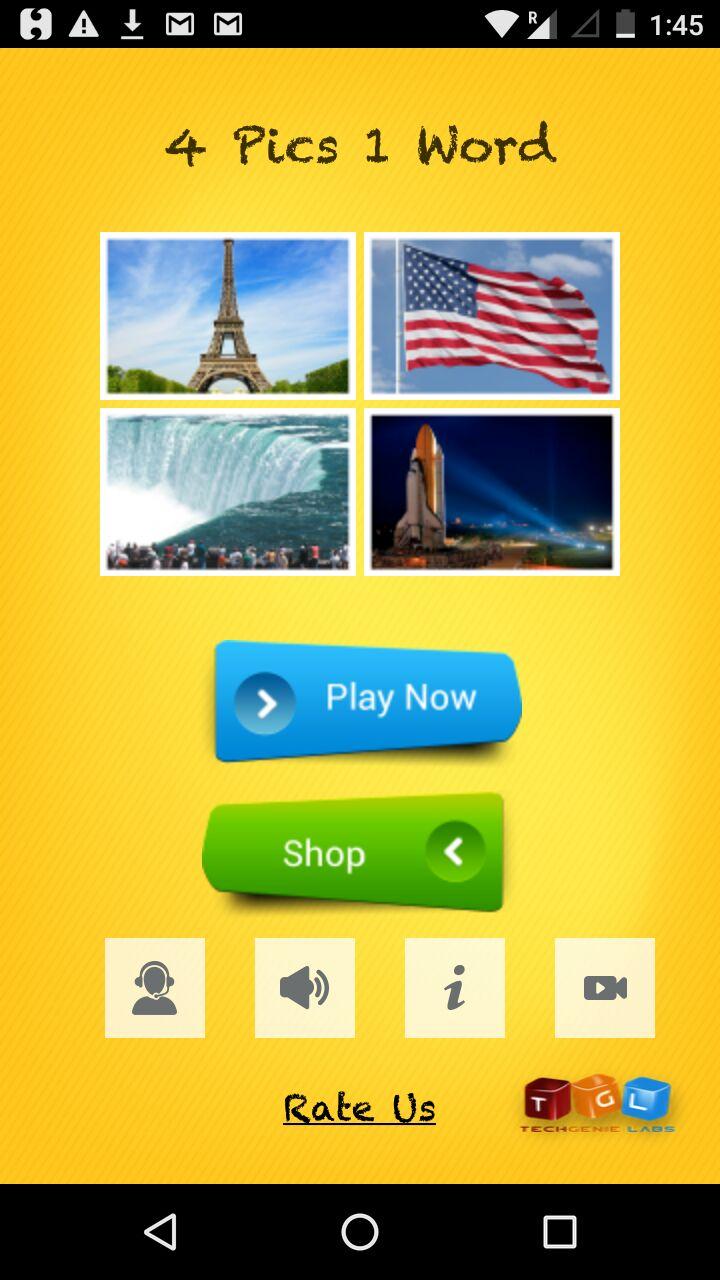 Android application 4 Pics 1 Word screenshort