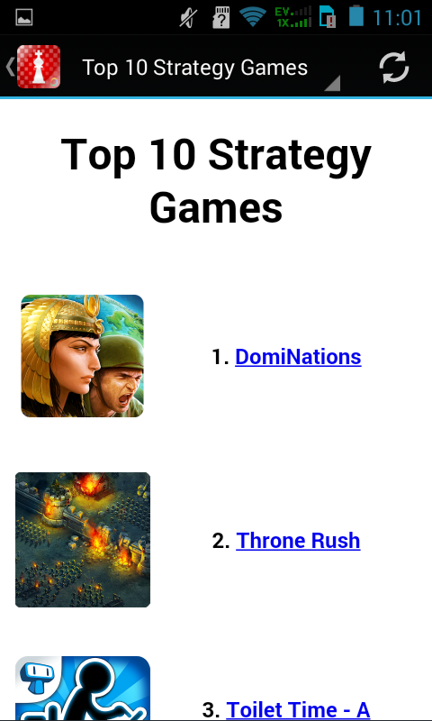 Android application Strategy Games screenshort