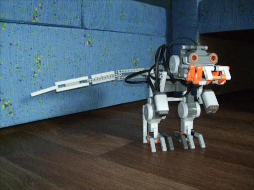 A Lego Mindstorms allosaurus.