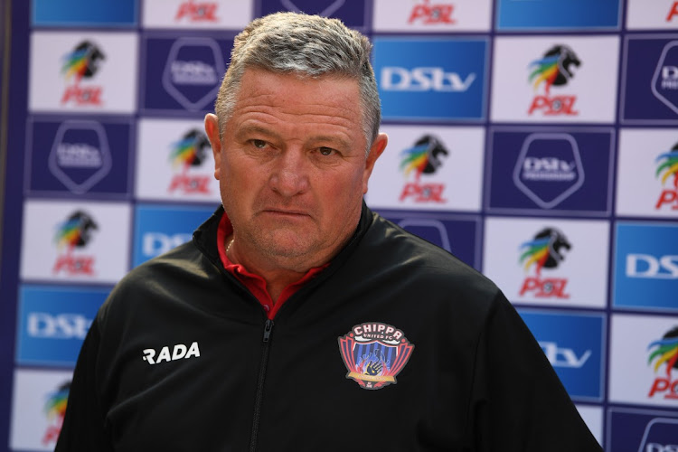 Chippa United coach Gavin Hunt is not a happy man after yet another disappointing result