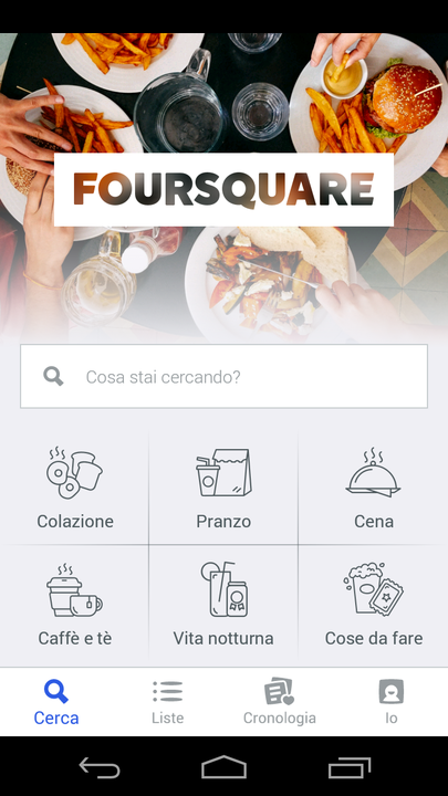 Android application Foursquare City Guide screenshort