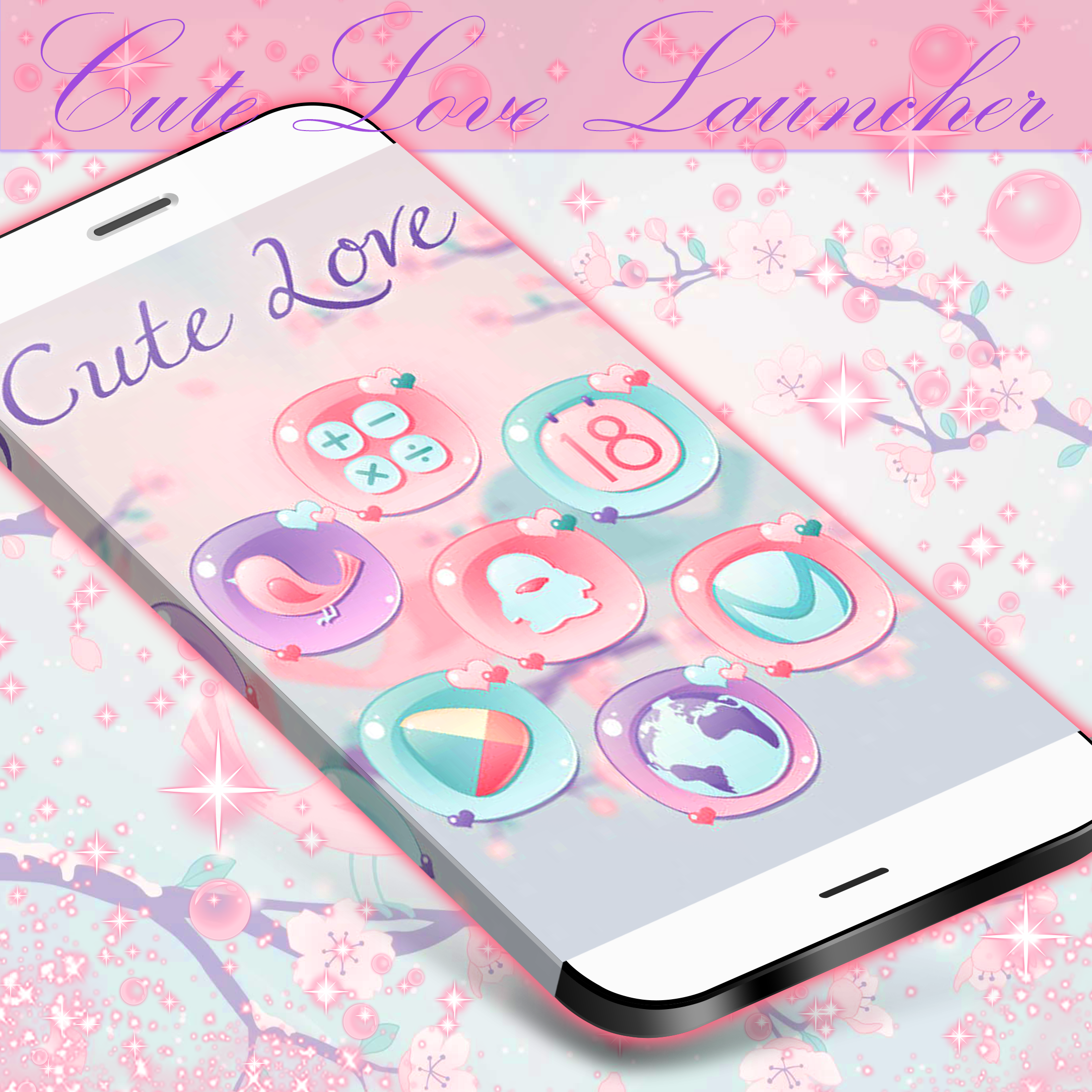 Android application Cute Love ZERO Launcher screenshort