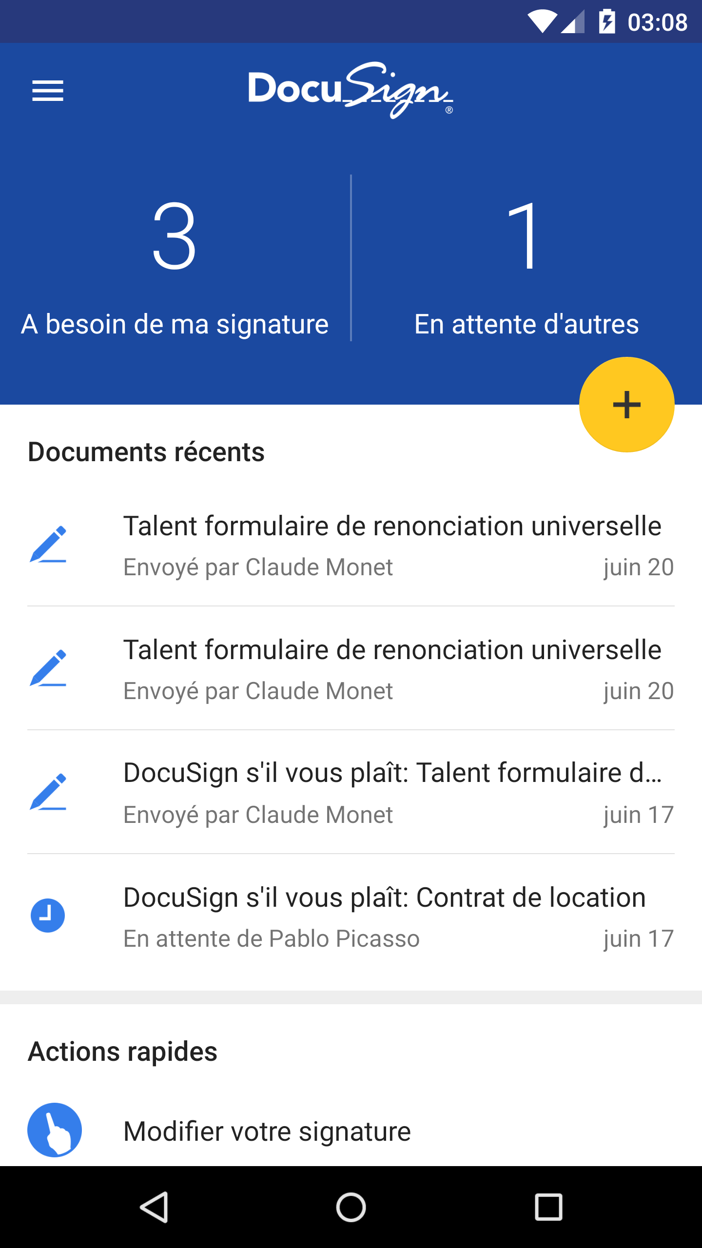Android application DocuSign - Upload & Sign Docs screenshort
