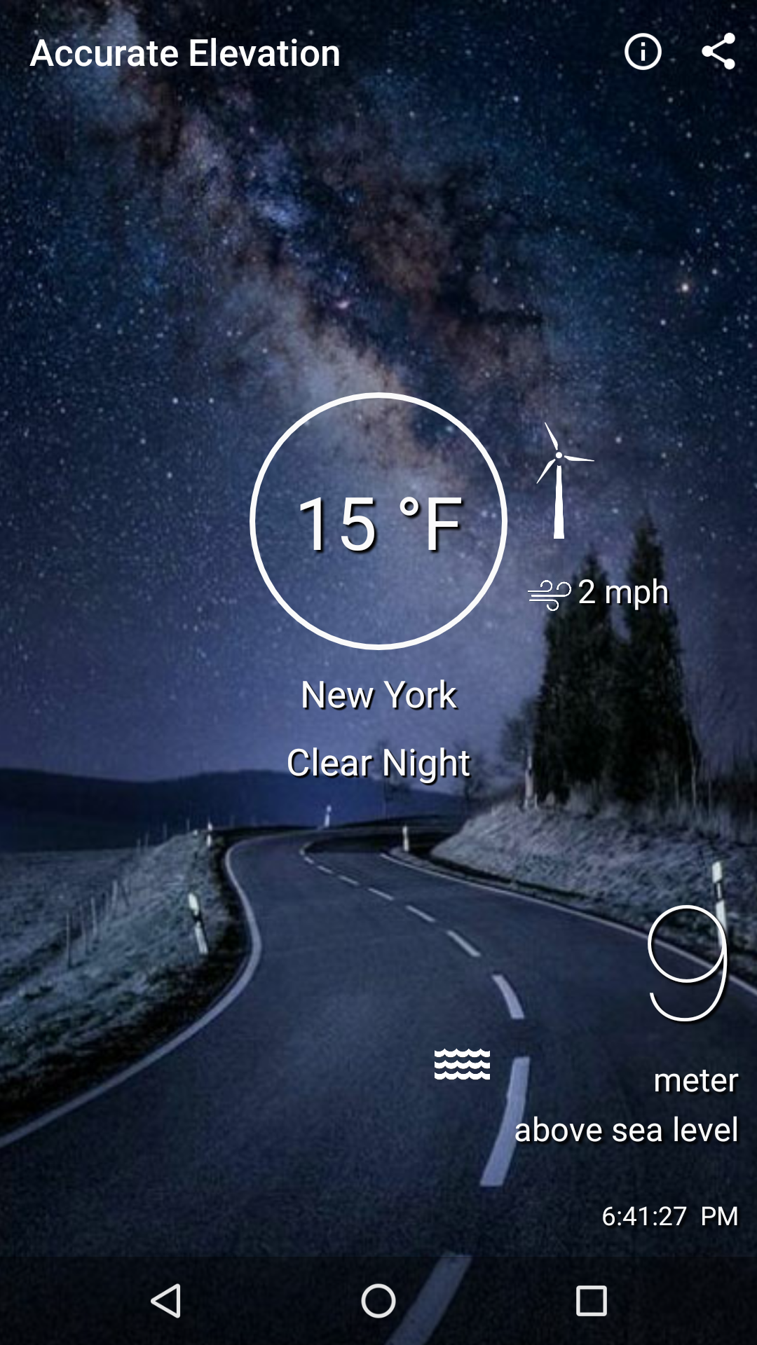 Android application HyperLocal Weather | Elevation screenshort