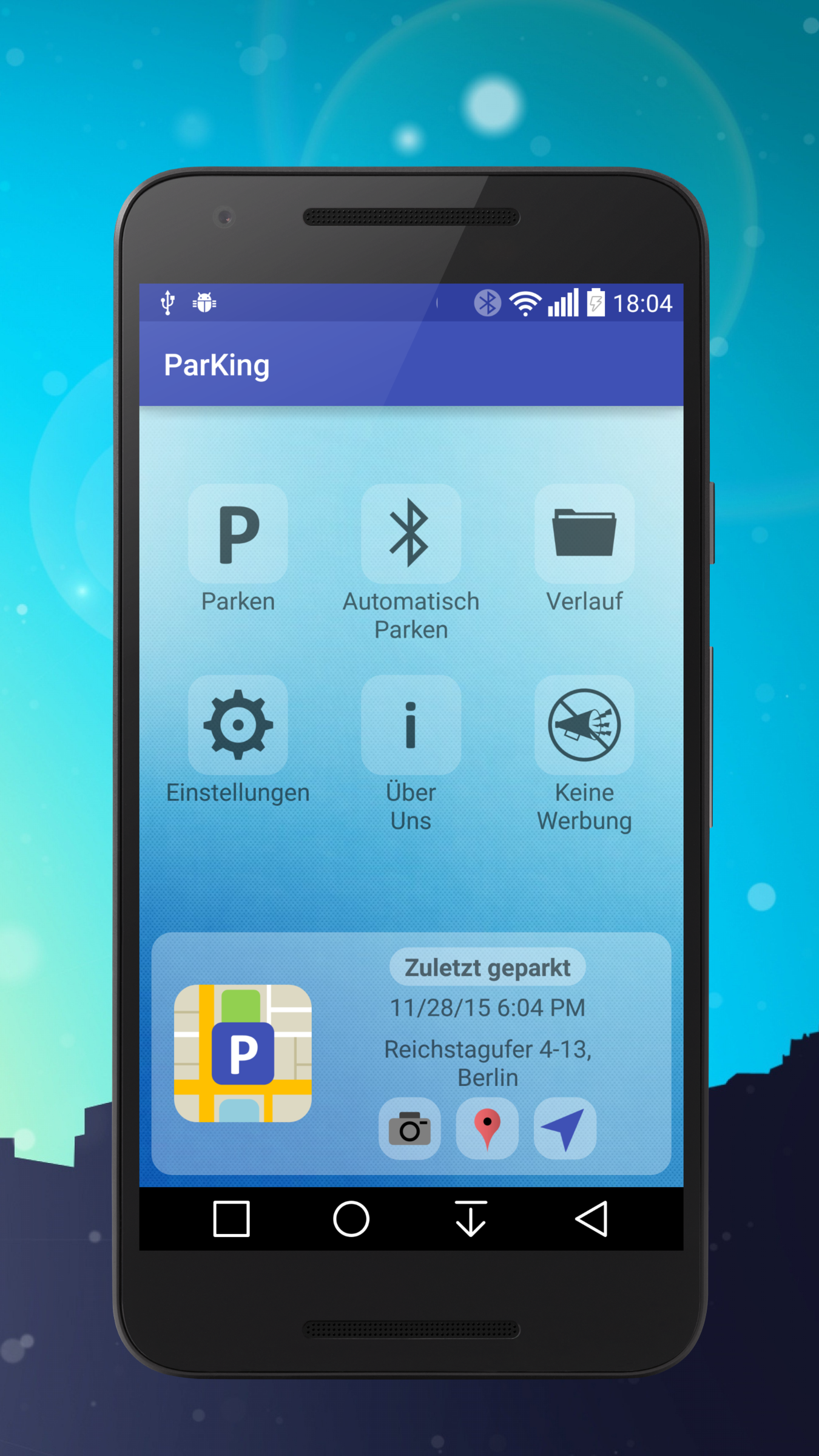 Android application ParKing Premium: Find my car - Automatic screenshort