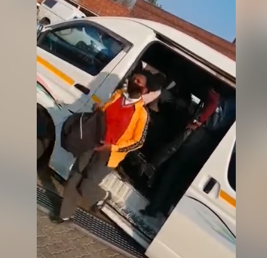 In the video doing the rounds on social media, a law enforcement official counts the pupils as they exit the taxi.