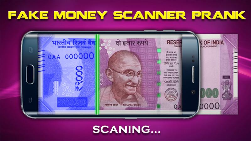 Android application Fake Note Scanner Prank screenshort