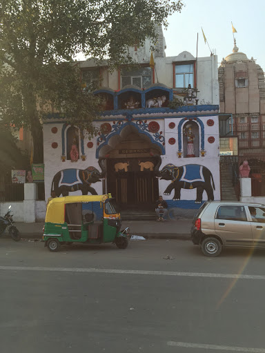 Blue Temple with Shiv Statue 