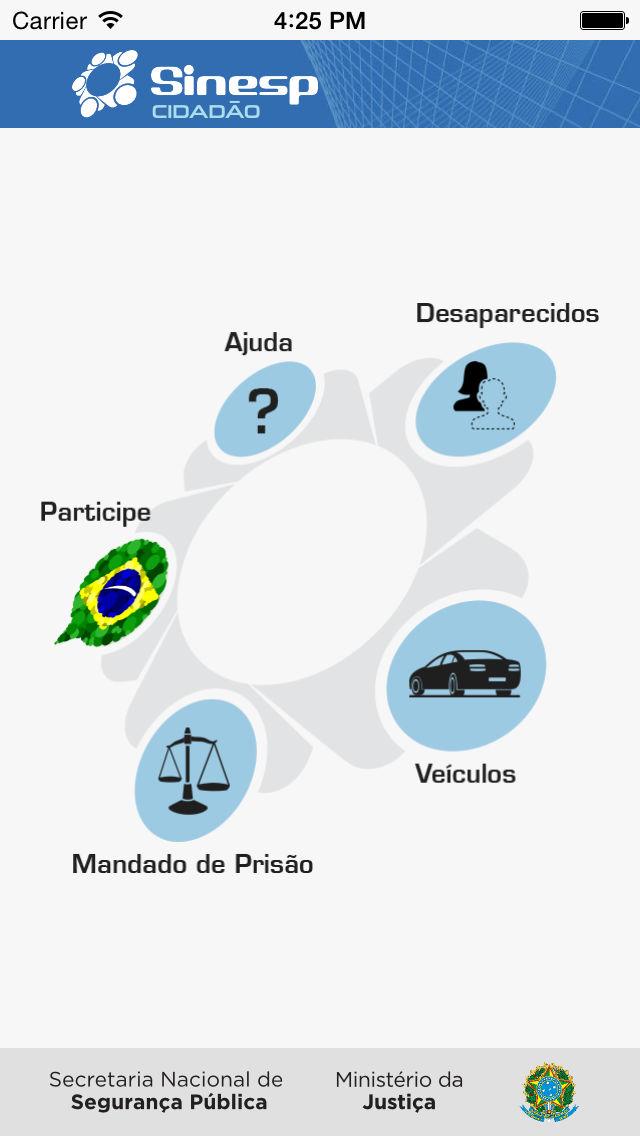 Android application Sinesp Cidadão screenshort