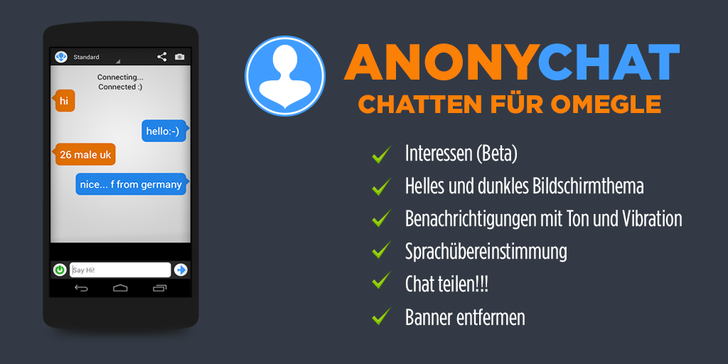 Android application Omeglers - Chat with Strangers screenshort