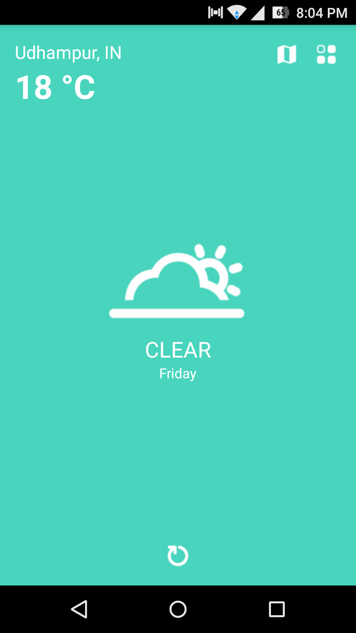 Android application Weather Alert screenshort