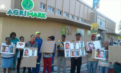 Protestors picketing outside Bredasdorp Magistrate’s Court Picture Supplied